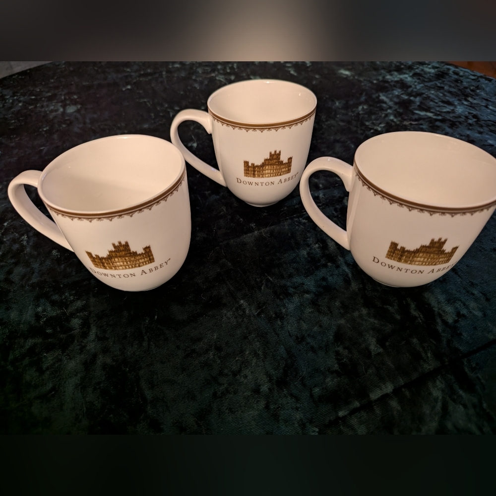 Downton Abbey Tea Cups Mugs Set of 3